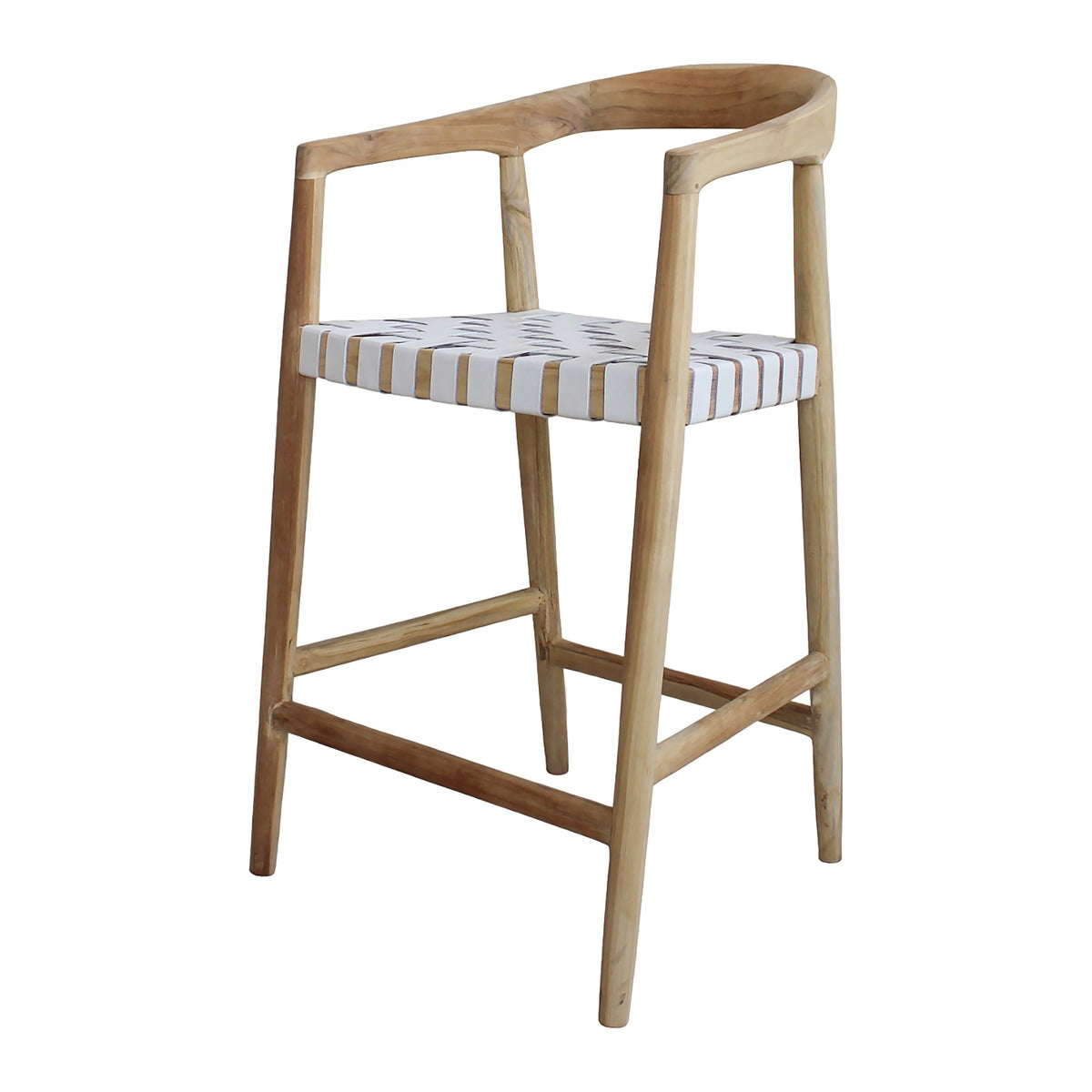 Eijnar Counter Stool White Leather | ready to ship!