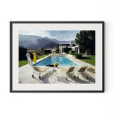 Palm Springs Pool by Slim Aarons - Black Maple
