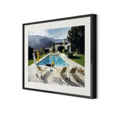 Palm Springs Pool by Slim Aarons - Black Maple