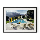 Palm Springs Pool by Slim Aarons - Black Maple