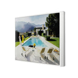 Palm Springs Pool by Slim Aarons - White Maple
