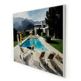 Palm Springs Pool by Slim Aarons - White Maple