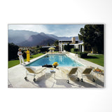 Palm Springs Pool by Slim Aarons - White Maple
