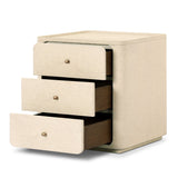 Paula Nightstand - Beige Painted Linen | shipping 09/25/2026