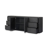 Paula Sideboard - Black Linen - Light Bronze