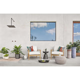 Phoenix Outdoor Accent Stool - Vintage White | shipping 10/15/2026