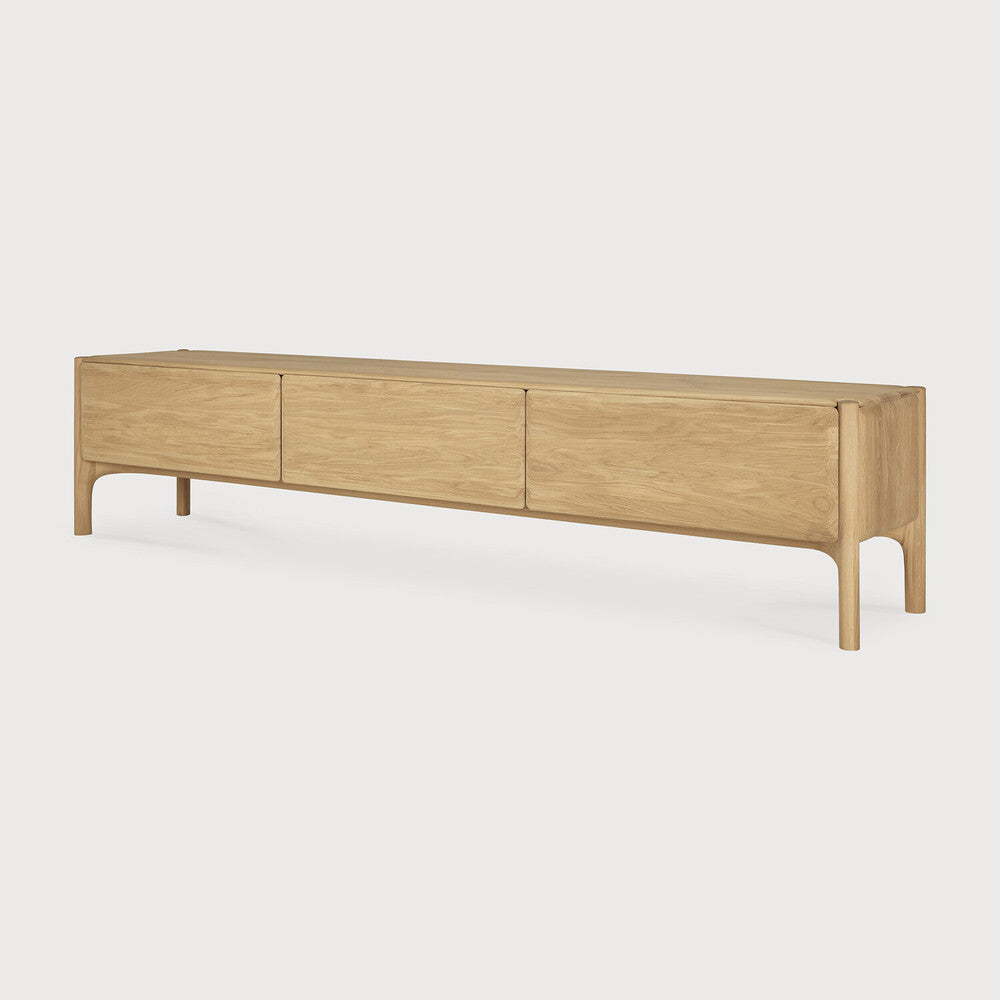 The PI collection honours nature’s design by keeping the strength, curves and lines, as nature intended. Interesting shapes are discovered in this sleek and stylish, polished imperfect, finish. Each PI item is finished by hand to ensure that the individual character of the wood is respected. The PI TV cupboard is striking and unique, with practical storage to complement the lounge space. Amethyst Home provides interior design, new construction, custom furniture, and area rugs in the Winter Garden metro area