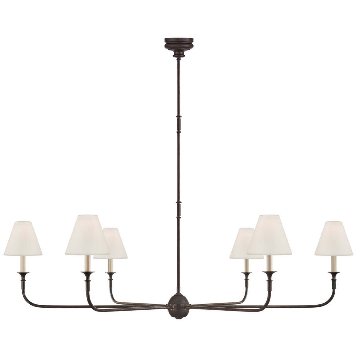 Piaf Grande Chandelier Aged Iron and Ebonized Oak | ready to ship!