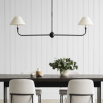 Featuring Piaf Large Two Light Linear Pendant Aged Iron and Ebonized Oak by Visual Comfort at Amethyst Home. With the Piaf, Thomas O'Brien explores clean shapes with an airy feel. Natural steel bars intersect with wooden and metal hubs accented by simple candles and white conical shades. The juxtaposition of classic, casual forms with modern details will lend itself effortlessly to . Amethyst Home provides interior design, new construction, custom furniture, and area rugs in the Houston metro area