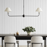 Featuring Piaf Large Two Light Linear Pendant Aged Iron and Ebonized Oak by Visual Comfort at Amethyst Home. With the Piaf, Thomas O'Brien explores clean shapes with an airy feel. Natural steel bars intersect with wooden and metal hubs accented by simple candles and white conical shades. The juxtaposition of classic, casual forms with modern details will lend itself effortlessly to . Amethyst Home provides interior design, new construction, custom furniture, and area rugs in the Houston metro area