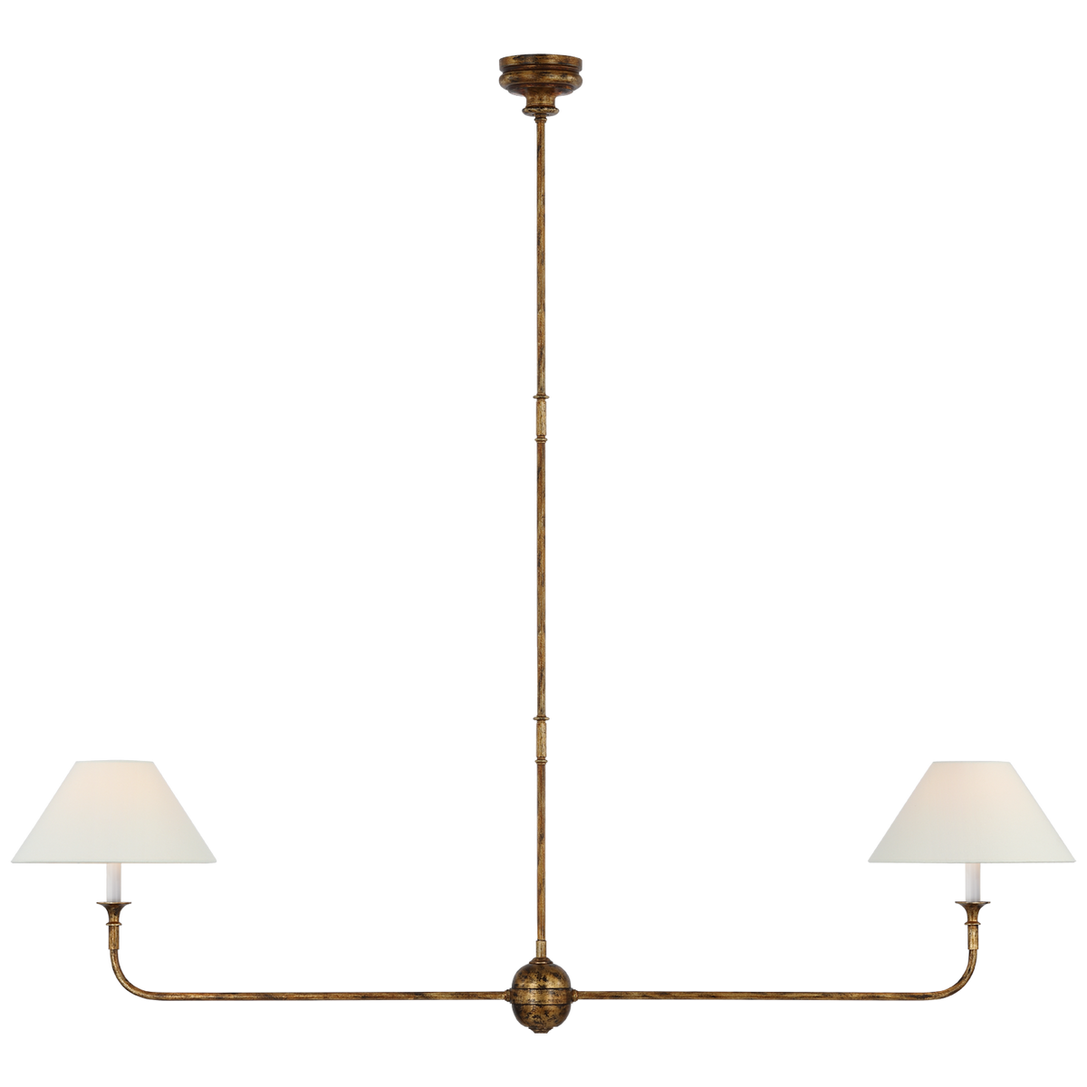 Piaf Large Two Light Linear Pendant Antique Gild | shipping 09/21/2025
