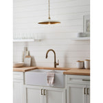 Featuring Piatto Medium Pendant Hand-Rubbed Antique Brass by Visual Comfort at Amethyst Home. Thomas O'Brien's Piatto series showcases a new and fresh take on dramatic elegance. At once chic and casual, the distinctive low shades feature rustic gilding on the inside to reflect light in a modern way. The lights will add a distinctive yet graceful statement to kitchens, dining rooms . Amethyst Home provides interior design, new construction, custom furniture, and area rugs in the Portland metro area