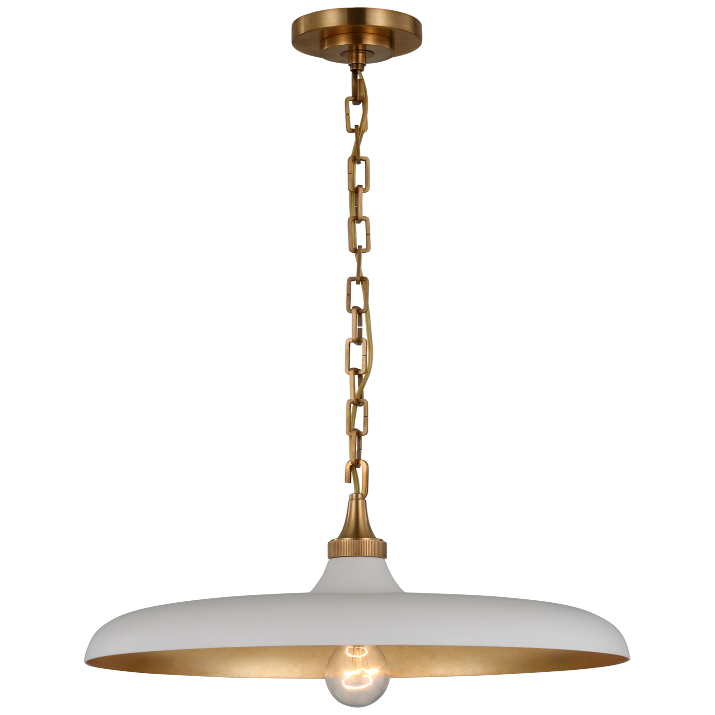 Featuring Piatto Medium Pendant Hand-Rubbed Antique Brass by Visual Comfort at Amethyst Home. Thomas O'Brien's Piatto series showcases a new and fresh take on dramatic elegance. At once chic and casual, the distinctive low shades feature rustic gilding on the inside to reflect light in a modern way. The lights will add a distinctive yet graceful statement to kitchens, dining rooms a. Amethyst Home provides interior design, new construction, custom furniture, and area rugs in the Seattle metro area
