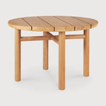 Featuring Quatro Teak Outdoor Coffee Table by Ethnicraft at Amethyst Home. The Quatro coffee table is the perfect accompaniment to ensure comfort and elegance when enjoying the outdoors. Equally beautiful as a single item or arranged together in a composition specific to your needs.Collection : QuatroMain Material : TeakMax weight : 55 KGShape : RoundSolid wood : Yes. Amethyst Home provides interior design, new construction, custom furniture, and area rugs in the San Diego metro area
