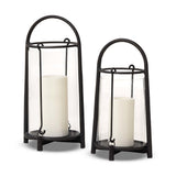 Raza Outdoor Lantern Set - Black Antique | shipping 10/25/2026