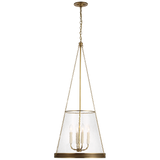 Featuring Reese 18" Pendant Soft Brass by Visual Comfort at Amethyst Home. The Reese by Marie Flanigan strikes an impressive silhouette with clean lines and vintage sophistication. Available as a globe pendant in restoration glass or a conical pendant in glass or linen, the design is supported by elegant metalwork in a variety of finishes. Singular or multiple pendants will cast w. Amethyst Home provides interior design, new construction, custom furniture, and area rugs in the Charlotte metro area