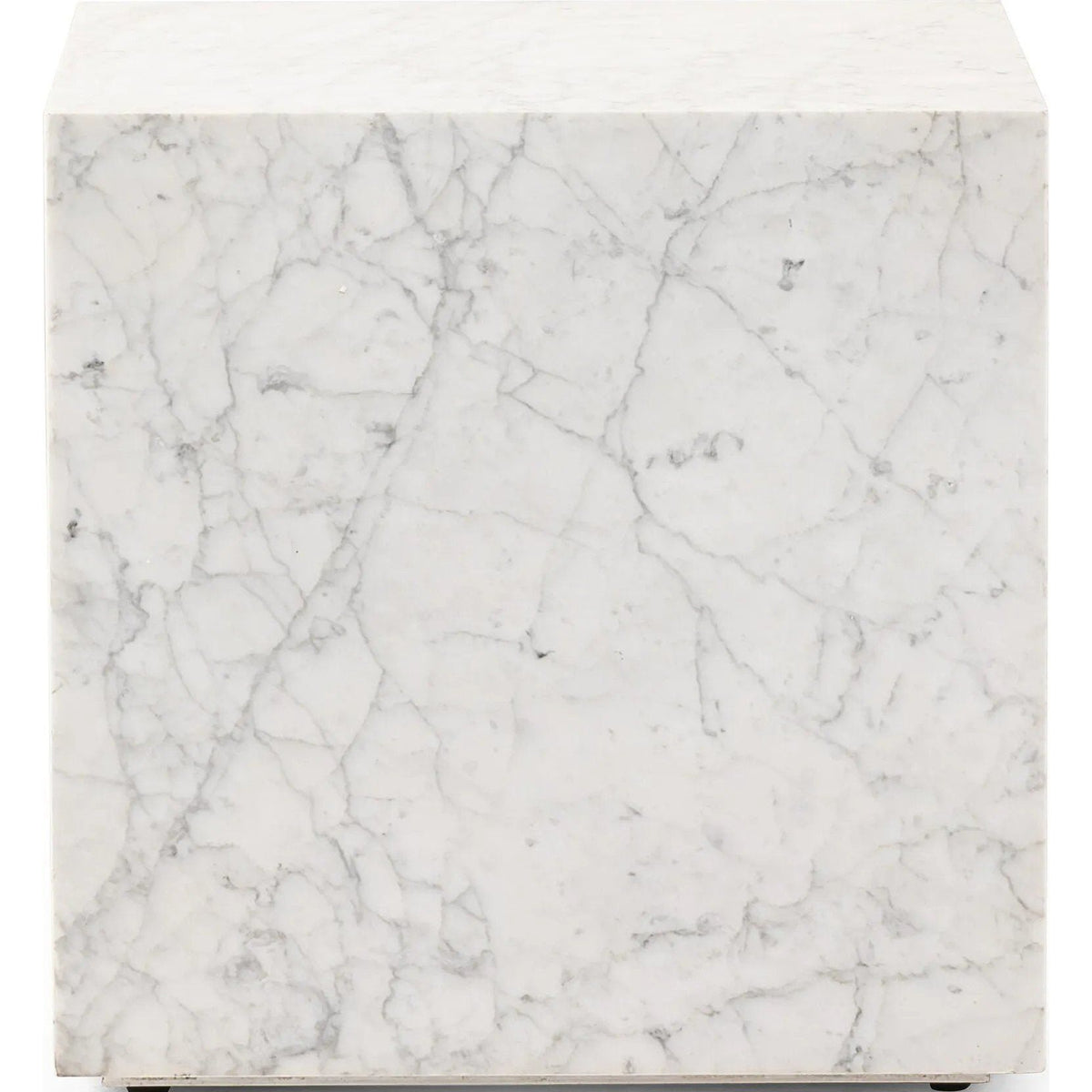 Reina Carrara Marble End Table | ready to ship!