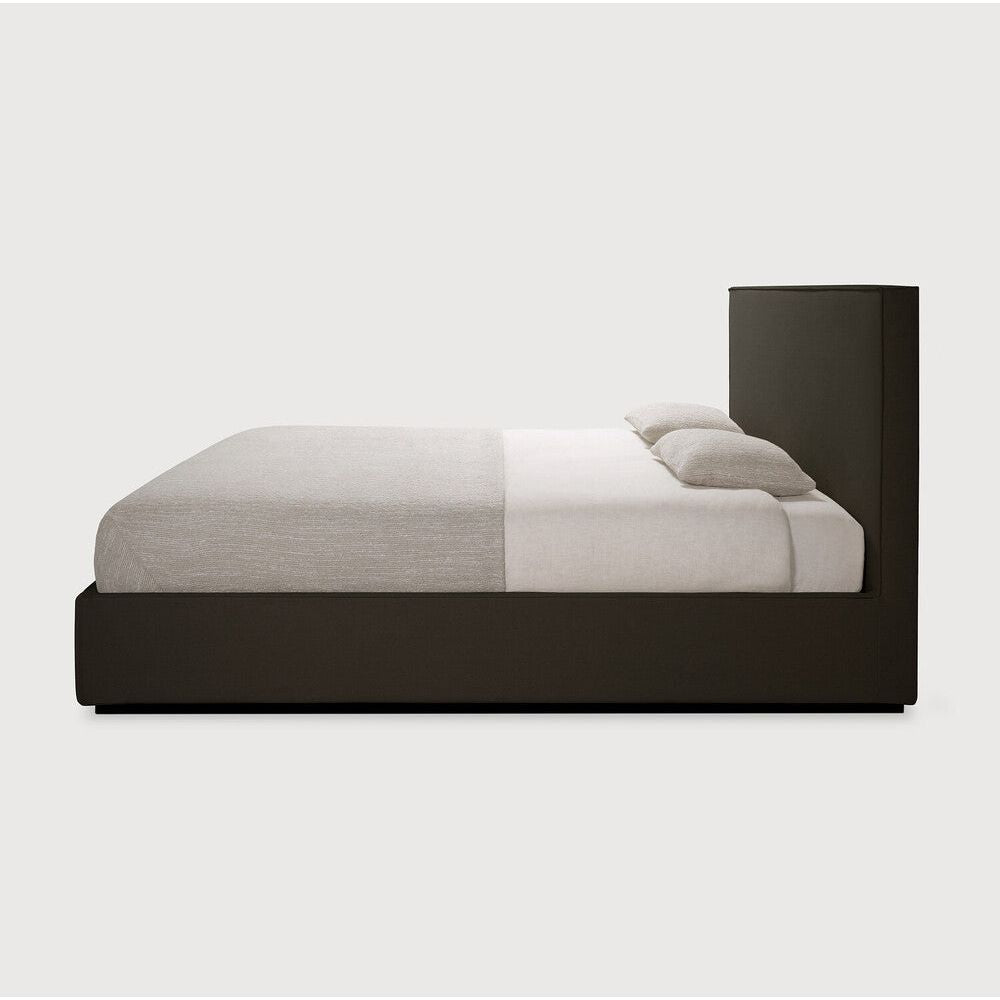Featuring Revive Removable Linen Cover Grey Bed by Ethnicraft at Amethyst Home. Find solace in the Revive bed, where comfort meets practicality. Its linen headboard, effortlessly removable for dry cleaning, ensures a fresh and inviting space. Stitched details add a touch of refined elegance and create a soft backdrop that whispers tranquility into the bedroom.Overall Dimensions: 85. Amethyst Home provides interior design, new construction, custom furniture, and area rugs in the Portland metro area