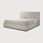 Featuring Revive Frame Only Linen Us King Headboard And Bed Frame by Ethnicraft at Amethyst Home. Find solace in the Revive bed, where comfort meets practicality. Its linen headboard, effortlessly removable for dry cleaning, ensures a fresh and inviting space. Stitched details add a touch of refined elegance and create a soft backdrop that whispers tranquility into the bedroom. Amethyst Home provides interior design, new construction, custom furniture, and area rugs in the Newport Beach metro area
