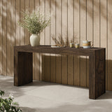 Ridge Outdoor Console Table - Stained Saddle Brown-Teak Root | shipping 09/15/2026