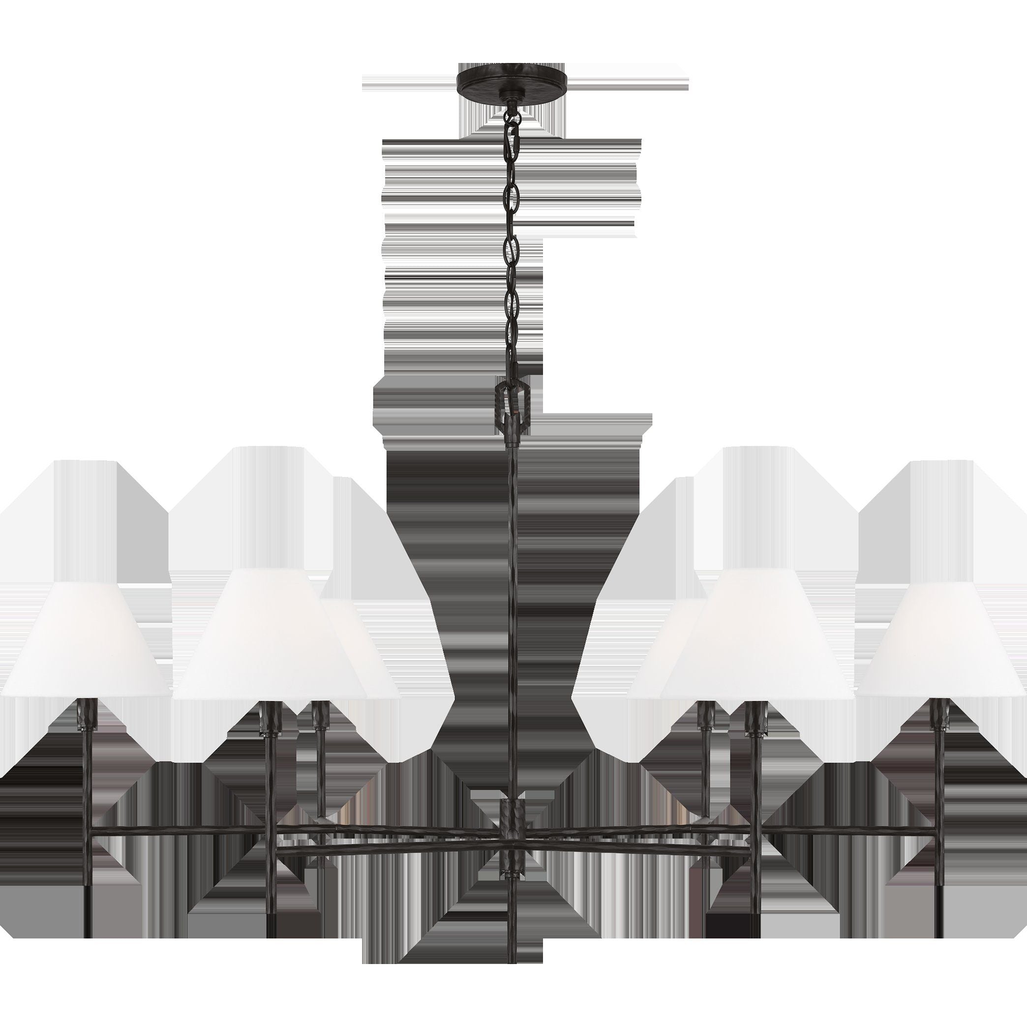 Featuring Ridgewood Extra Large Chandelier Aged Iron by Visual Comfort at Amethyst Home. Transform your space into a luxurious haven with the Ridgewood Extra Large Chandelier. This exquisite piece, crafted in aged iron, will add a touch of sophistication to any room. With its grand size and stunning design, it's the perfect statement piece for your home. Elevate your decor and bask. Amethyst Home provides interior design, new construction, custom furniture, and area rugs in the Portland metro area