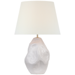 Featuring Rocco 27" Table Lamp White by Visual Comfort at Amethyst Home. Introducing Rocco, the epitome of sophistication and elegance. This 27" table lamp in pristine white is not simply a lamp, but a work of art. Its sleek design and soft illumination make it the perfect addition to any luxurious space. Illuminate your world with Rocco.
Overall Dimensions: 17" L x 17" W x 27.25" H. Amethyst Home provides interior design, new construction, custom furniture, and area rugs in the Houston metro area