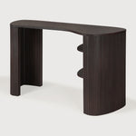Featuring Roller Mahogany Dark Brown Max Desk by Ethnicraft at Amethyst Home. The Roller Max collection is remarkable in its design, distinguished with its stacked wood-stick effect. With its organic yet contained form, the Roller Max desk is designed to adapt—whether placed in the centre of a room, tucked into a corner, or positioned by a window. It’s an inviting and versatile ad. Amethyst Home provides interior design, new construction, custom furniture, and area rugs in the Park City metro area