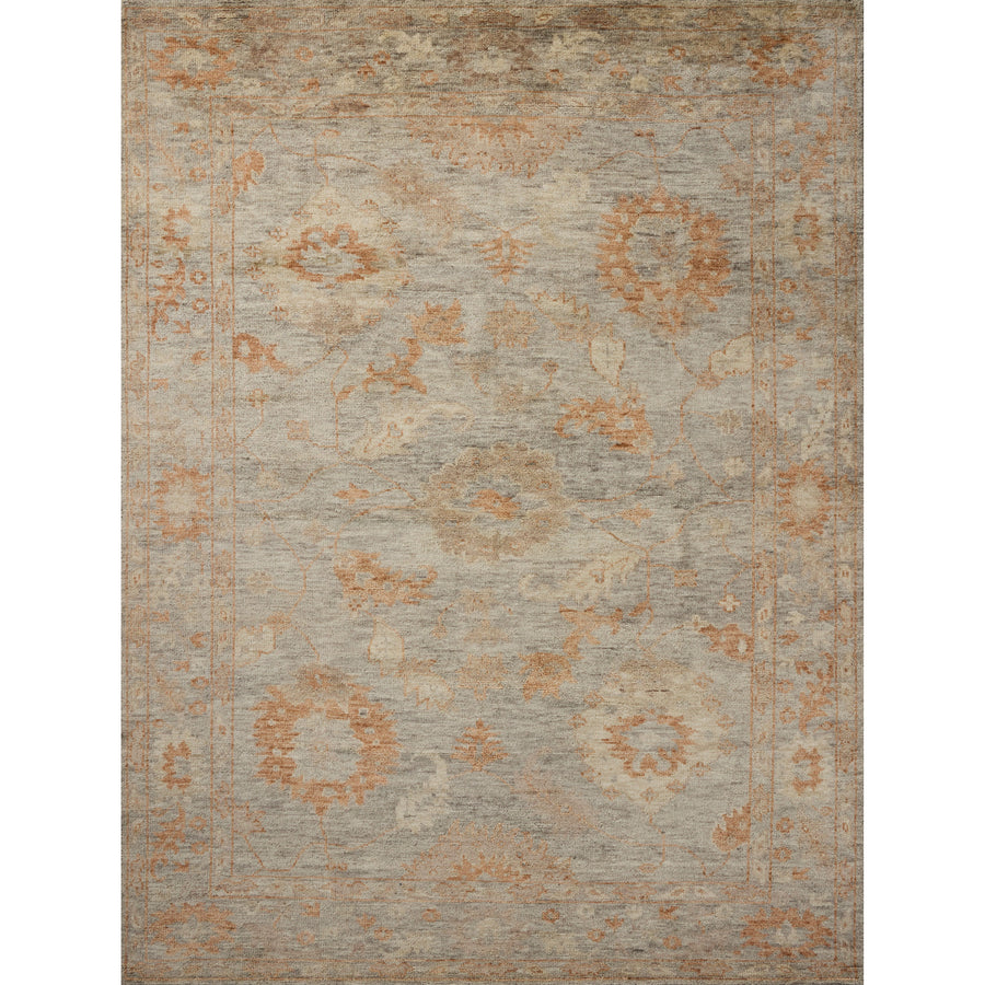 Micah Silver / Rust Hand-Knotted Rug