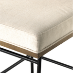 Fall in love with the back detailing of the Ross -- and stay for the comfort.  Beautiful iron base and wood details make this an unforgettable stool.Materials: Solid Oak, Iron, 92% Pl, 8% Li Amethyst Home provides interior design, new home construction design consulting, vintage area rugs, and lighting in the Kansas City metro area.