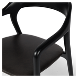 Featuring Amare Sonoma Black Dining Armchair by Four Hands at Amethyst Home. Make it monochromatic. Inspired by simple Scandinavian styling, solid ash forms a shapely open frame for top-grain leather seating.
Overall Dimensions: 22"W x 22"L x 32"HColors: Black, Sonoma BlackMaterials: Solid Ash , Top Grain LeatherWeight: 13.89
Seat Depth: 17.25"Seat Height: 19"Arm Height from Floor. Amethyst Home provides interior design, new construction, custom furniture and area rugs in the Alpharetta metro area