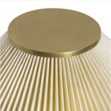 Featuring Nora Light Oak Table Lamp by Four Hands at Amethyst Home. Modern minimal meets traditional. A tapered wood table lamp base is topped with a design-forward pleated shade.Overall Dimensions: 20"W x 20"L x 26"HColors: Light Oak, Taupe Cloth Cord, Antique Brass, Aged Brass, Cream LinenMaterials: Solid Oak, Vacuum Thermoplastic, Steel Plating, Brass, 1. Amethyst Home provides interior design, new home construction design consulting, vintage area rugs, and lighting in the Nashville metro area.