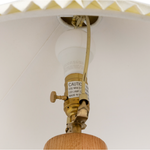 Featuring Nora Light Oak Table Lamp by Four Hands at Amethyst Home. Modern minimal meets traditional. A tapered wood table lamp base is topped with a design-forward pleated shade.Overall Dimensions: 20"W x 20"L x 26"HColors: Light Oak, Taupe Cloth Cord, Antique Brass, Aged Brass, Cream LinenMaterials: Solid Oak, Vacuum Thermoplastic, Steel Plating, Brass, 100%. Amethyst Home provides interior design, new home construction design consulting, vintage area rugs, and lighting in the Malibu metro area.
