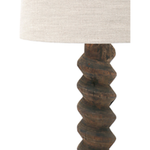 One of a kind 17th Century wine screw lamp table height.  Limited edition. Last ones remain. Amethyst Home provides interior design, new home construction design consulting, vintage area rugs, and lighting in the Winter Garden metro area.