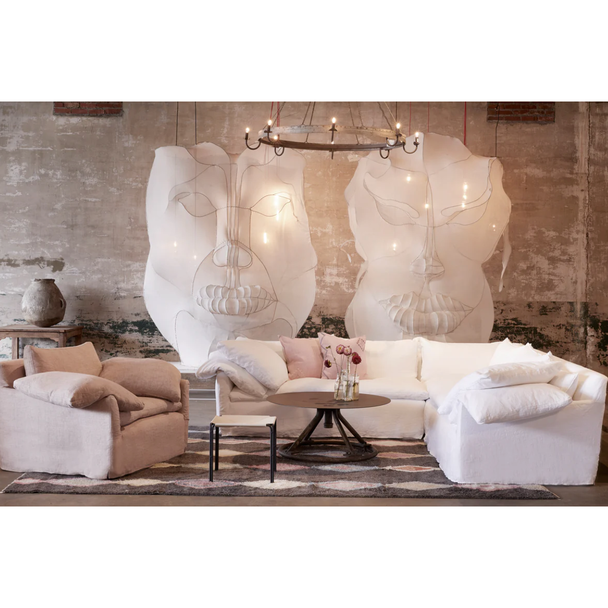 Wind down from a long day in this comfortable, easy-care slipcovered Donato Linen Slipcovered Sectional. This casual, chic sectional will bring the whole family together for years to come. Amethyst Home provides interior design, new home construction design consulting, vintage area rugs, and lighting in the Dallas metro area.