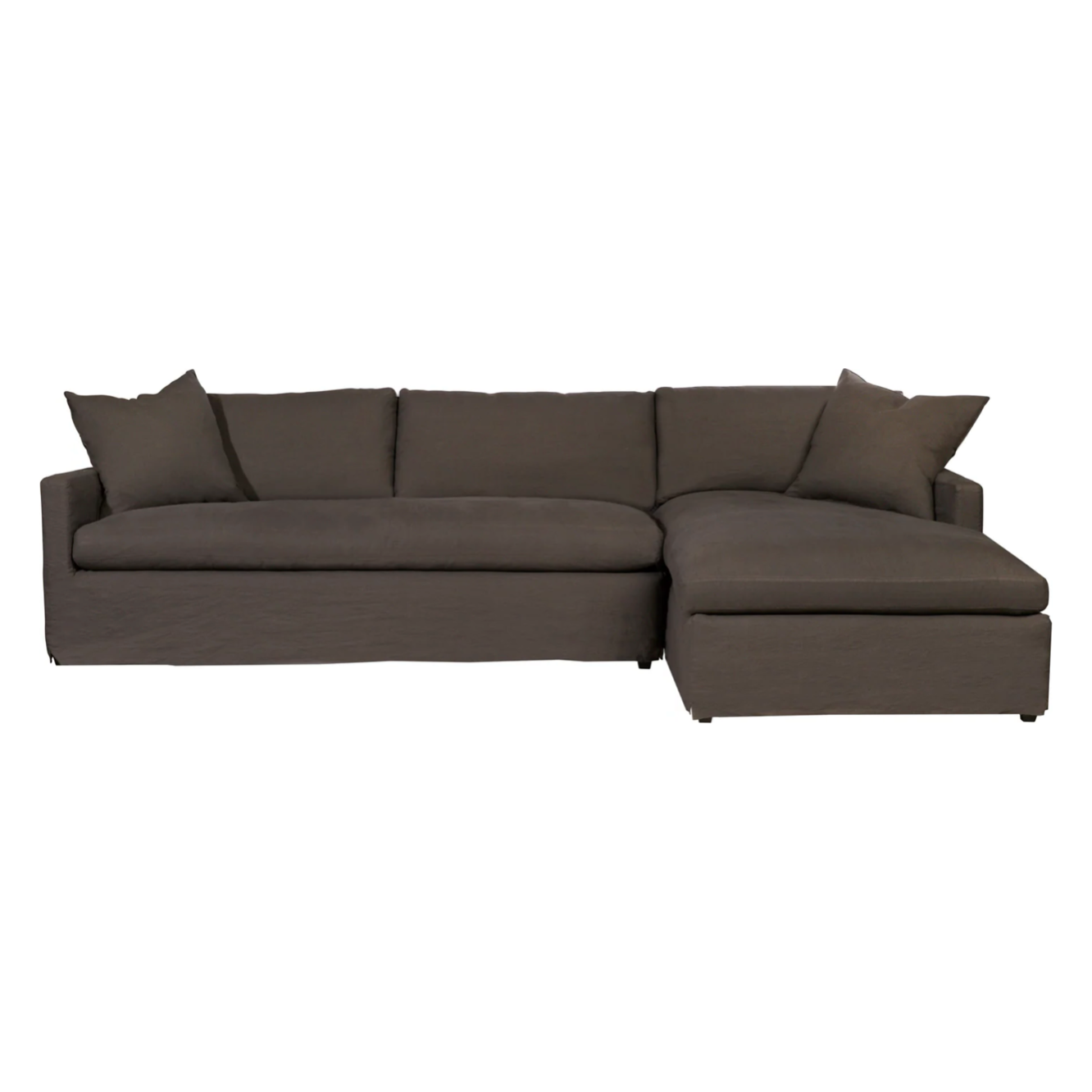 Louis Slipcovered Linen Sectional with Chaise