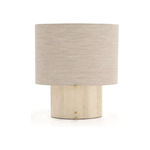 A stylish and playful addition to your décor, featuring a sturdy wooden base and a chic fabric shade that brings a warm, inviting glow. Amethyst Home provides interior design, new home construction design consulting, vintage area rugs, and lighting in the Austin metro area.