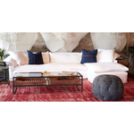 Wind down from a long day in this comfortable, easy-care slipcovered Donato White Slipcovered Linen Sectional with Chaise. This casual, chic sectional will bring the whole family together for years to come. Amethyst Home provides interior design, new home construction design consulting, vintage area rugs, and lighting in the Washington metro area.