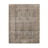 Power-loomed in Egypt, a textural jute-blend area rug is printed to mimic an authentic vintage rug design. Amethyst Home provides interior design, new home construction design consulting, vintage area rugs, and lighting in the San Diego metro area.