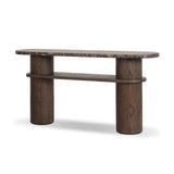Serova Console Table - Dark Honed Emperador Marble | shipping 09/25/2026