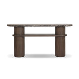 Serova Console Table - Dark Honed Emperador Marble | shipping 09/25/2026