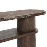 Serova Console Table - Dark Honed Emperador Marble | shipping 09/25/2026