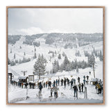 Skiing In Vail by Slim Aarons - Rustic Walnut