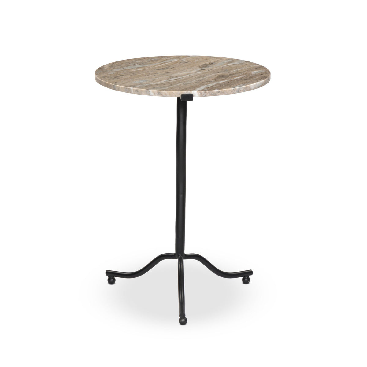 Sophie Creamy Taupe Marble End Table | shipping 09/08/2025
