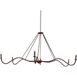 Add unique and modern lighting to a room with this Spider Chandelier from Cisco Brothers. The curved arms add beautiful sight lines to the fixture and plenty of light. This light fixture sets any room apart and comes available in either a "rust" or "flat black" finish in three different sizes.