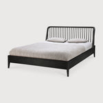 Featuring Spindle Oak Black Bed by Ethnicraft at Amethyst Home. The Spindle collection found its inspiration in the traditional spinning wheel and incorporates perfectly aligned spokes into the headboard. Slightly tapered legs and rounded edges add a soft, sensual quality to this beautiful bedroom collection.Overall Dimensions: 84" W x 80" L x 38.5" H Weight : 170 lbs84" W x . Amethyst Home provides interior design, new construction, custom furniture, and area rugs in the Salt Lake City metro area