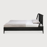 Featuring Spindle Oak Black Bed by Ethnicraft at Amethyst Home. The Spindle collection found its inspiration in the traditional spinning wheel and incorporates perfectly aligned spokes into the headboard. Slightly tapered legs and rounded edges add a soft, sensual quality to this beautiful bedroom collection.Overall Dimensions: 84" W x 80" L x 38.5" H Weight : 170 lbs84" W x 64.5. Amethyst Home provides interior design, new construction, custom furniture, and area rugs in the Washington metro area