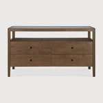 Featuring Spindle Reclaimed Teak Dresser by Ethnicraft at Amethyst Home. The Spindle collection found its inspiration in the traditional spinning wheel. Slightly tapered legs and rounded edges add a soft, sensual quality to this beautiful bedroom collection. This dresser is just as much at home in the bedroom as it is in commercial spaces as a stylish storage solution.Weight : 184. Amethyst Home provides interior design, new construction, custom furniture, and area rugs in the Charlotte metro area
