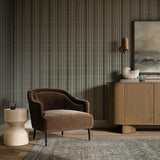 Stripe Grasscloth Wallpaper by FH Art Studio - Dusk