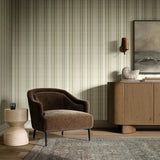 Stripe Grasscloth Wallpaper by FH Art Studio - Forest