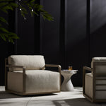 Featuring Stroud Faye Sand Outdoor Swivel Chair by Four Hands at Amethyst Home. A timeless look, complementary to any style. Simple, open FSC®-certified teak framing softens the edges of this outdoor swivel chair, paired with a fixed seat cushion and removable back. Finished with a 360 inset swivel beneath the plinth base. Cover or store indoors during inclement weather and when no. Amethyst Home provides interior design, new construction, custom furniture, and area rugs in the Portland metro area